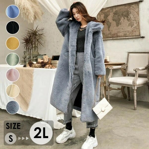 もこもこコート ロングコート ボア ファーコート フェイクファー フード付き レディース ブルゾン 冬 防寒 コート アウター 暖かい レディース コート 冬 フード付き レディース もこもこ コート