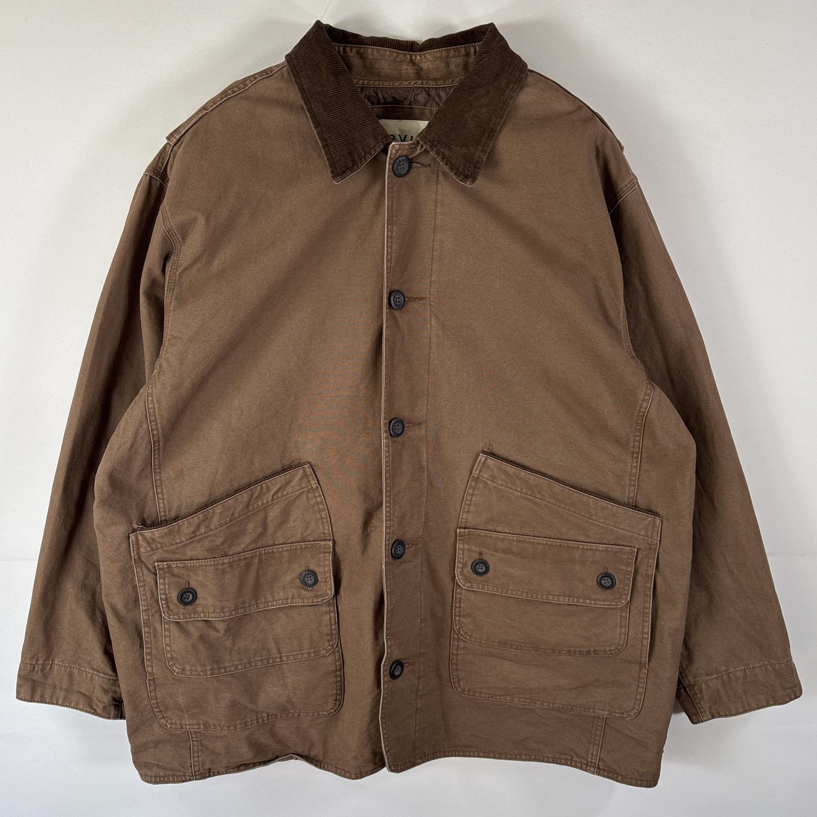 古着 オービス ORVIS ハンティングジャケット 中綿 キルティングライナー 襟コーデュロイ 大きいサイズ XXL ブラウン メンズ 5,610円