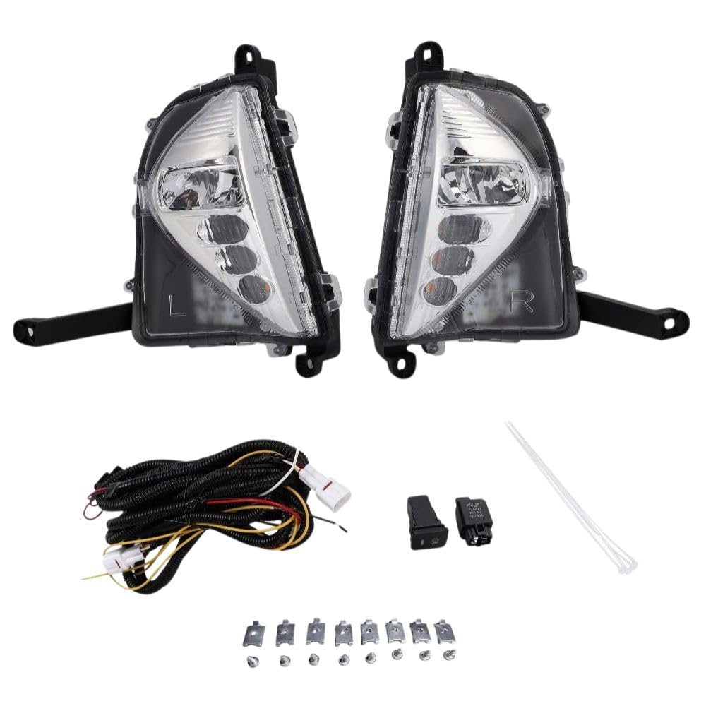 トヨタ プリウス 2015年 ZVW50 ZVW51 ZVW55 前期 フロント フォグランプ セット デイライト 社外品 (左右セット)