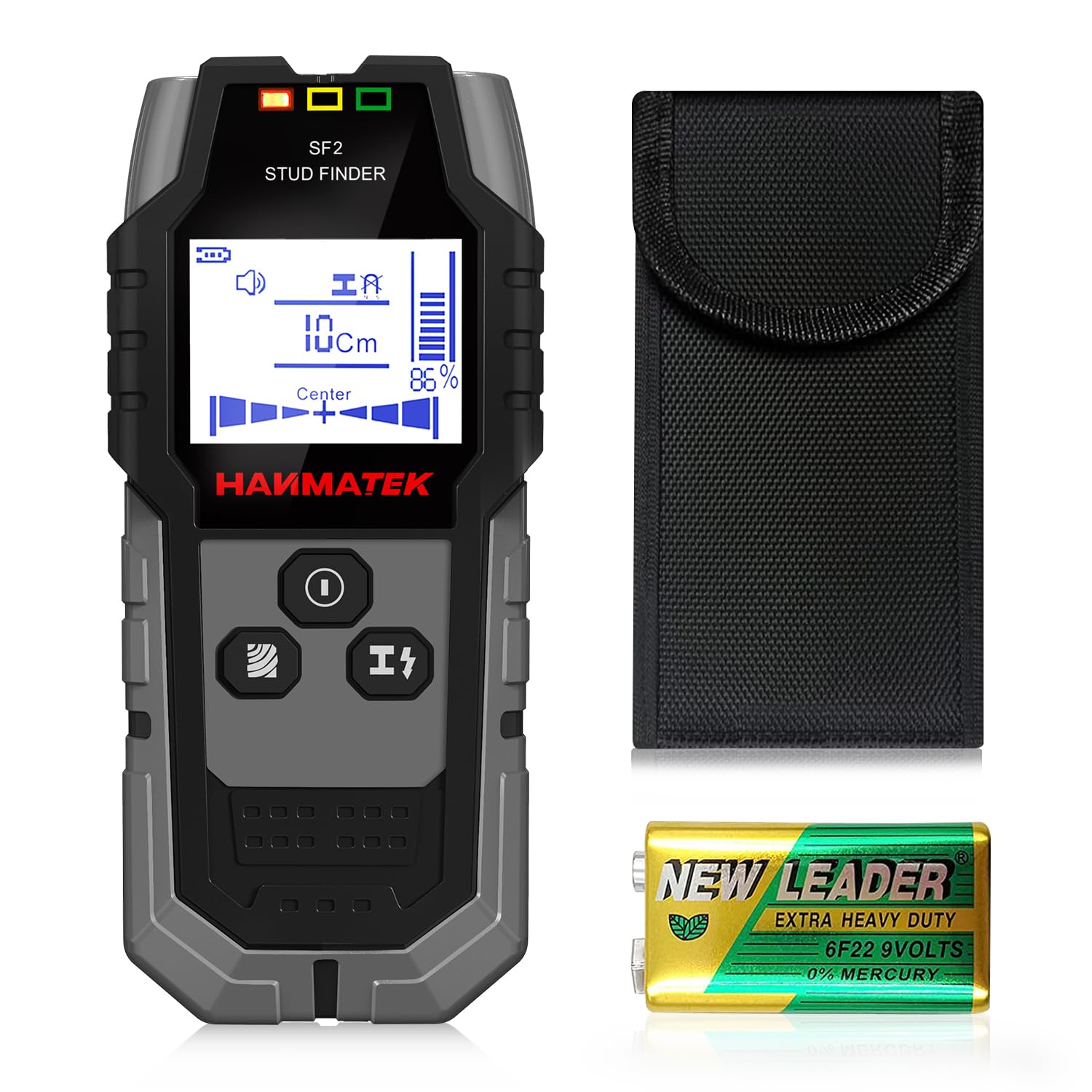 HANMATEK 下地探し 下地センサー 下地チェッカー 壁うらセンサー 深度距離表示 五合一アップグレード木材精密モード両頭ボルト探索ツール金属中心縁両頭ボルトと交流電線壁パイプ位置決め器に使
