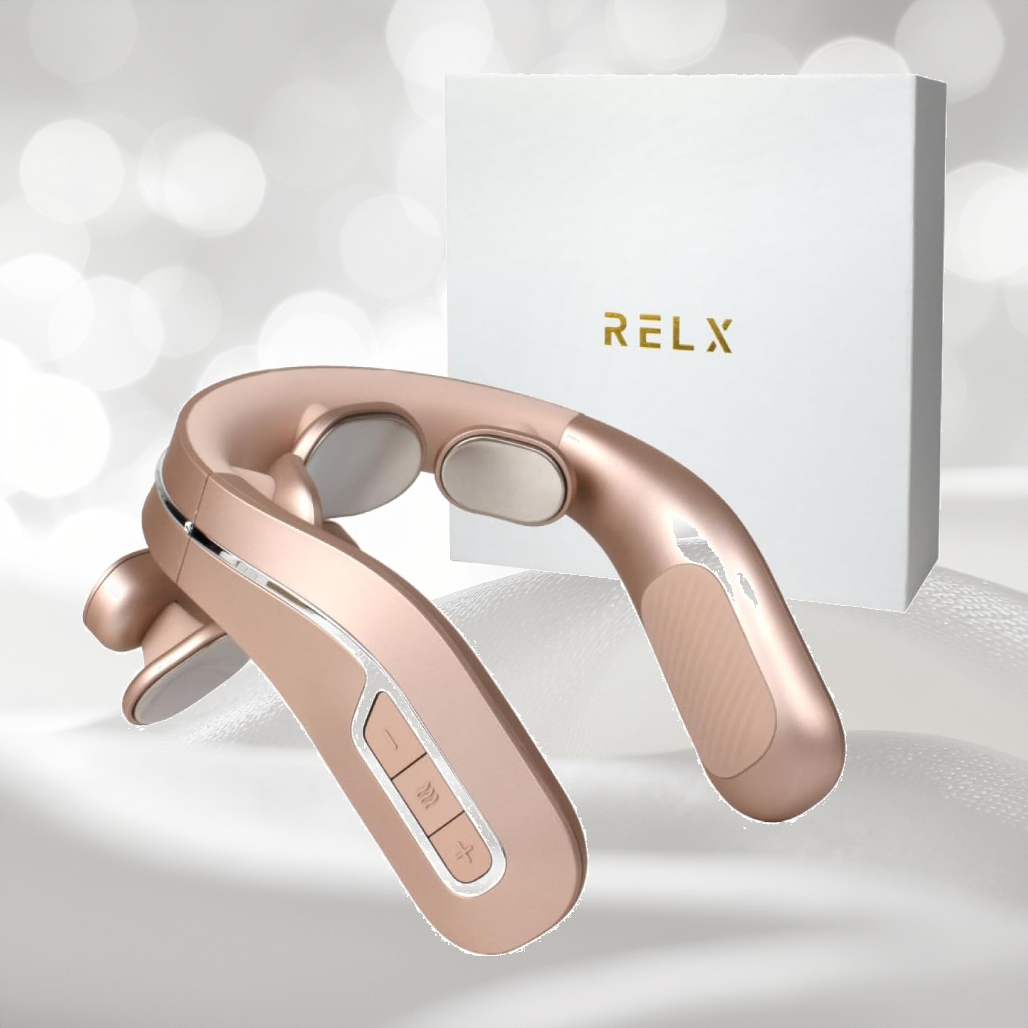 【整体院長監修】RELX ネックウォーマー PLUS【日本企業企画】EMS 温熱 ネックケア 首 肩 リラクゼーション器 コードレス プレゼント 男女併用