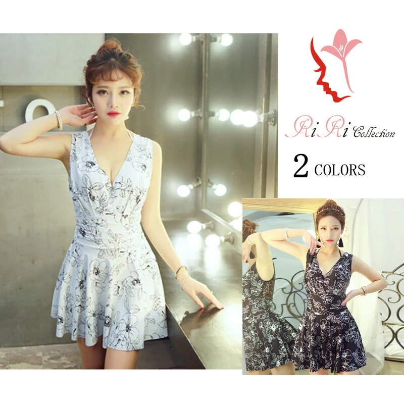 新作 -f032 ワンピース水着 オフショルダー ビスチェ バンドゥ フリル ワンピース タンキニ 大きいサイズS-XL 5,207円