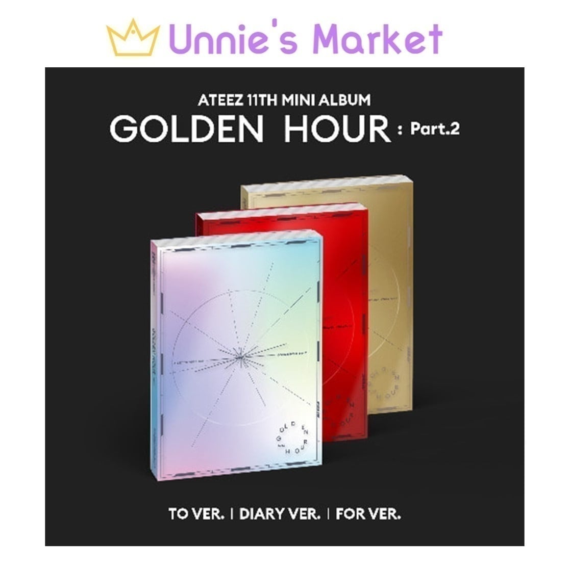 [SITE POB/SET] ATEEZ - GOLDEN HOUR : Part.2 (Standard Ver.) + Free Gift