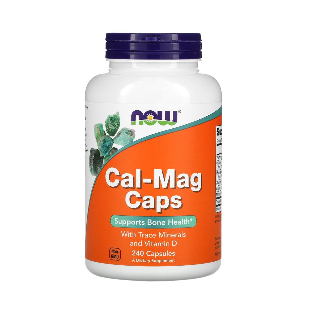 NOW Foods 微量ミネラルとビタミンDを備えたCal-Magキャップ 240カプセル