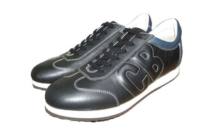 スニーカー 黒 49 1298 メンズ レザーシューズ ブラック 靴 シューズ