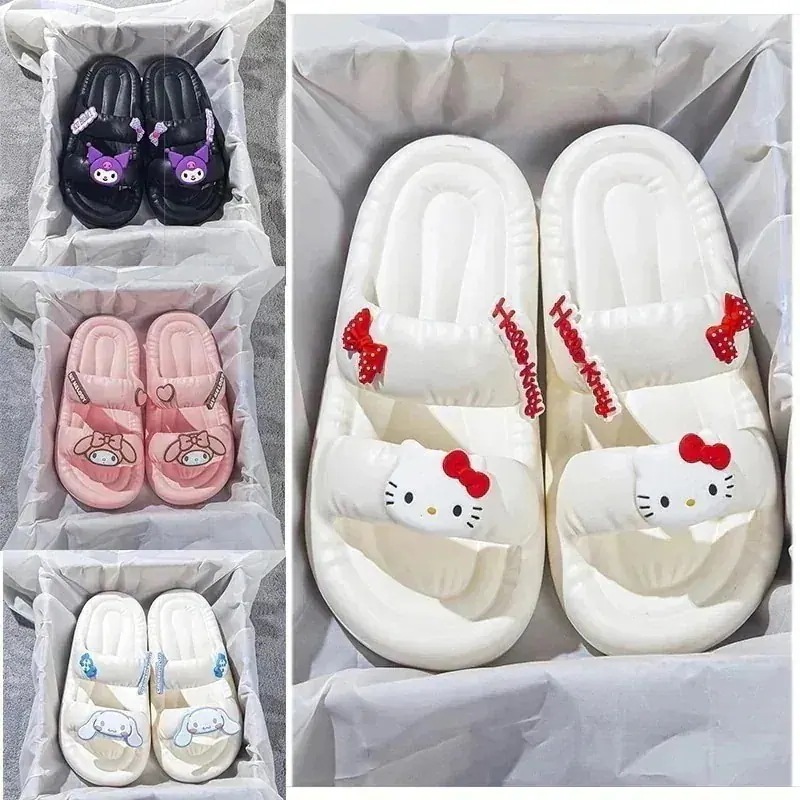 2026流行ふわふわマシュマロスリッパ’サンリオ サンダル レディース リカバリーサンダル 軽い やわらかい マカロン スリッパ シナモロール クロミちゃんマイメロディ厚底サンダル ルームシューズ