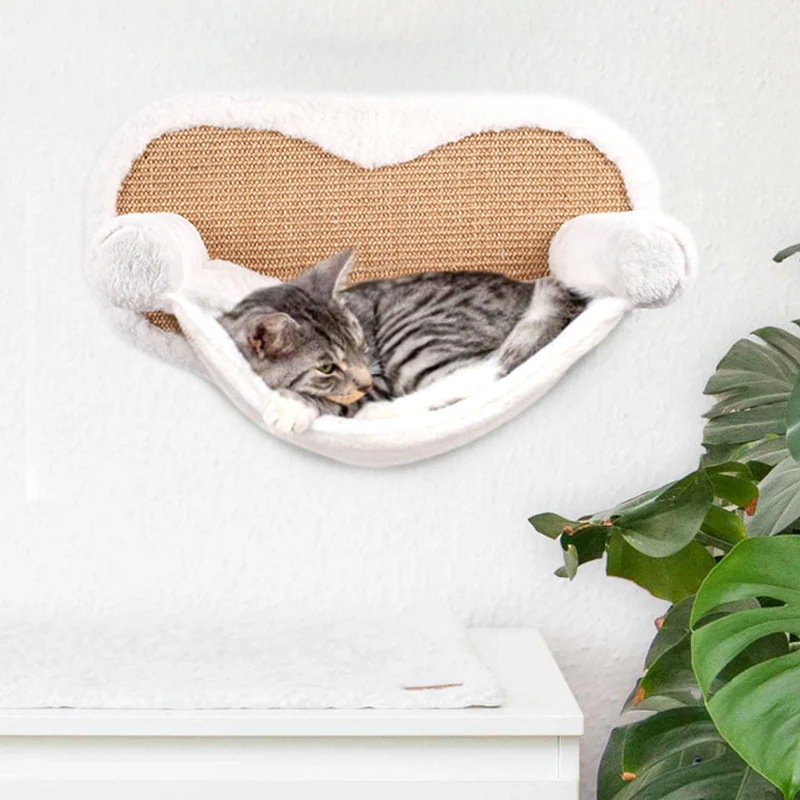 猫クライミングフレーム壁無垢材猫壁掛け猫爪とぎポスト猫ハンモック階段壁掛け猫の巣キャッテリー用品