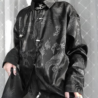新品タグ付き⭐︎ozz on 春うらら　チャイナカットソー　黒 オッズオンジャパン 新品タグ付き⭐︎ozz on 春うらら チャイナ
