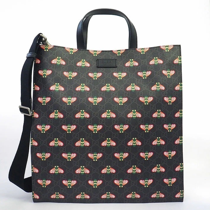 【美品】グッチ 2WAY ベスティアリー ビー GGスプリーム メンズ 【トートバッグ】