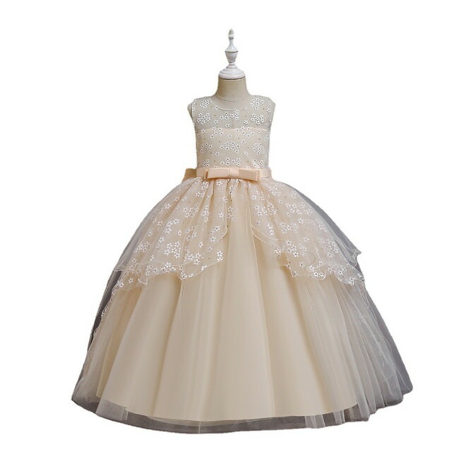 4色入荷 120-160cm マキシ丈ロング丈　ロングドレス　スカート ノースリーブ 袖なし キッズドレス　子供ドレス ワンピース　子供ワンピース　ワンピ　　女の子　ジュニア　ピアノ発表会　パーティ