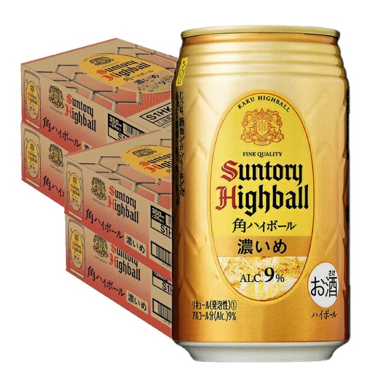 【4ケース価格】【送料無料】 サントリー 角ハイボール 濃いめ 350ml4ケース/96本【北海道沖縄県東北四国九州地方は必ず送料がかかります】 YTR