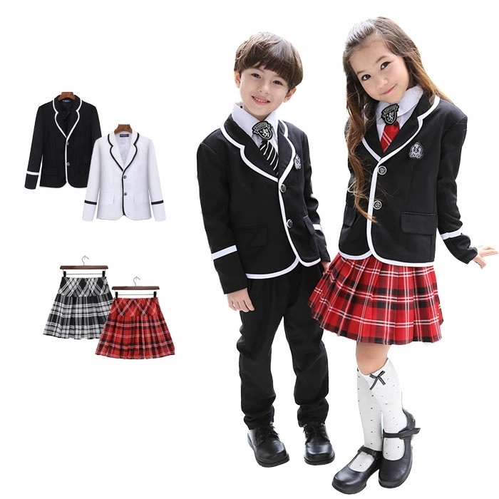 スカートスーツ（ブラック）5点セット 子供フォーマル 小学生 制服 男子 女子 男の子 女の子【スーツ スクール 黒 ジュニア キッズ スクールシャツ スクールスカート 女子 ブラウス 小学生 女児