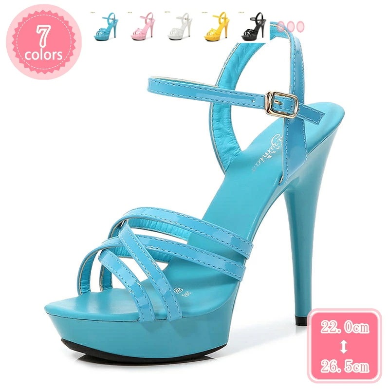 1000円OFFクーポン キャバサンダル レディース 厚底 ハイヒール ストラップ ピンヒール 大きいサイズ グラディエーターサンダル 痛くない 歩きやすい 黒 白 女性 おしゃれ 美脚 前厚 結婚式 14,737円