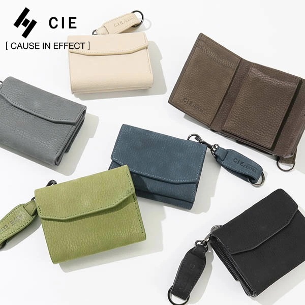 二つ折り財布 メンズ 本革 フォーク コンパクト ミドル ウォレット CIE EXTRA シー エクストラ レザー 032255 ブランド [正規取扱店]