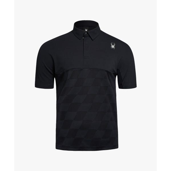 男性プロウェブジャカードポロシャツSPHMCNTS244MBLK 659913