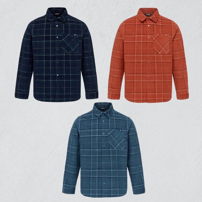 【新世界天安牙山店】25年度F/W新商品 メンズ コーデュロイ チェックシャツ1 ( 1BYYSFU003 )