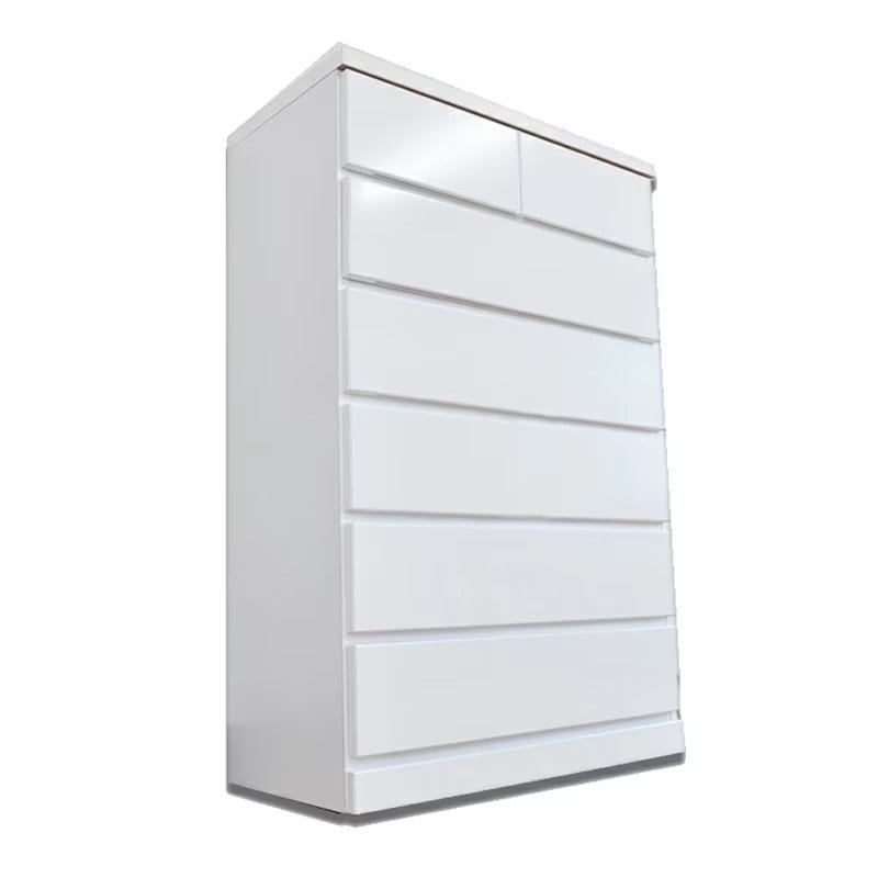 国産 チェスト 白 完成品 大川家具 （幅75cm 6段　パッソ フリー) 収納棚 おしゃれ ホワイト 木製 日本製 ハイチェスト 衣服収納 収納 リビング収納 子供部屋収納 子供部屋 引き出し