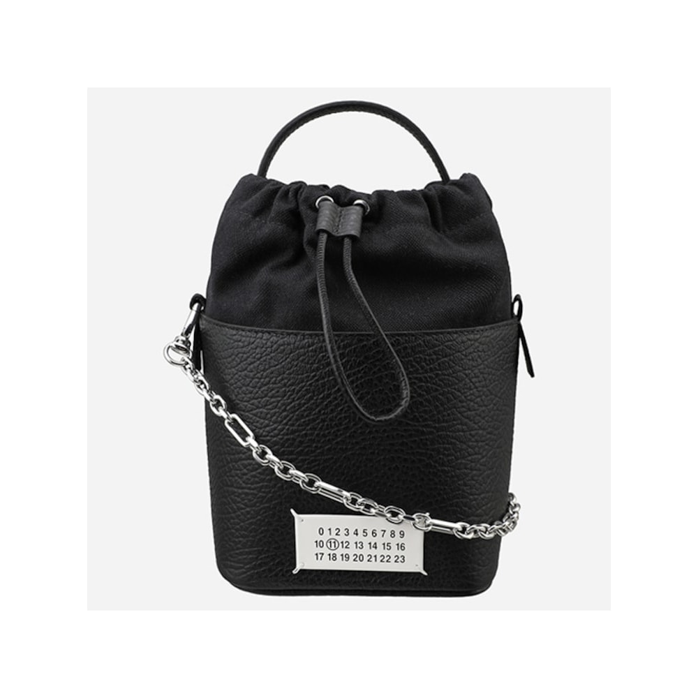 メゾンマルジェラ 5S S61WG0035 P4348 T8013 5AC レザーバケットバッグブラック PVYS61WG0035-P4348T8013