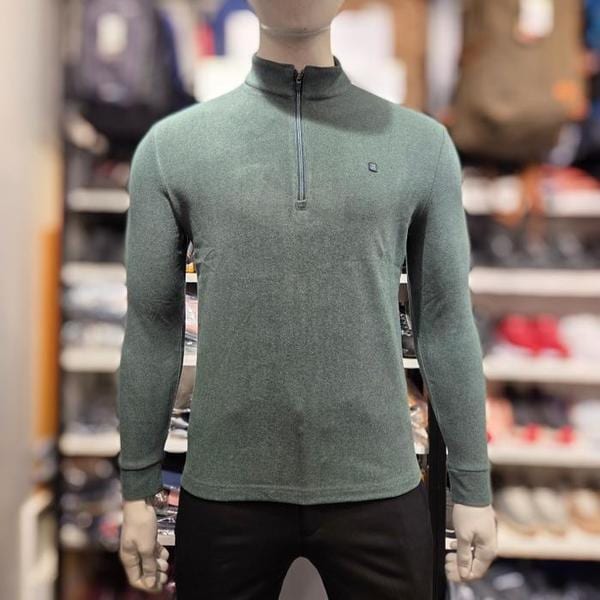 UT0477MGR 男性用冬 骨組織 起毛 ジップアップTシャツ (S43281638)
