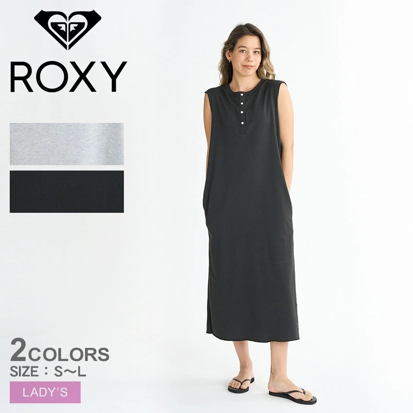 CHERISH AND RELISH RDR251093 レディース ワンピ ロングワンピース ロング丈 マキシ丈 ノースリーブワンピース フルレングス ヘンリーネック Iラインシルエット