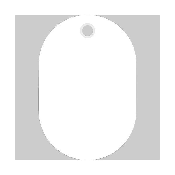 (まとめ) 日本緑十字社 小判札(無地札) 白4530mm スチロール樹脂 200011 1枚 50セット