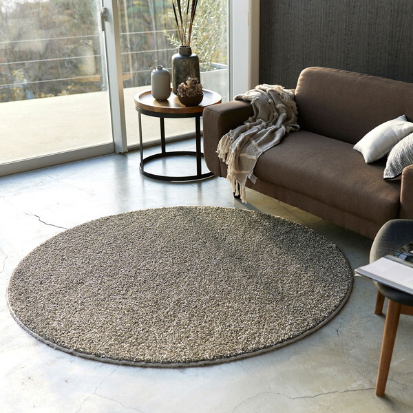 スミノエ ラグ Mルネ 円形 150×150cm オリーブ 防炎 13139894-68-150150 メーカー直送