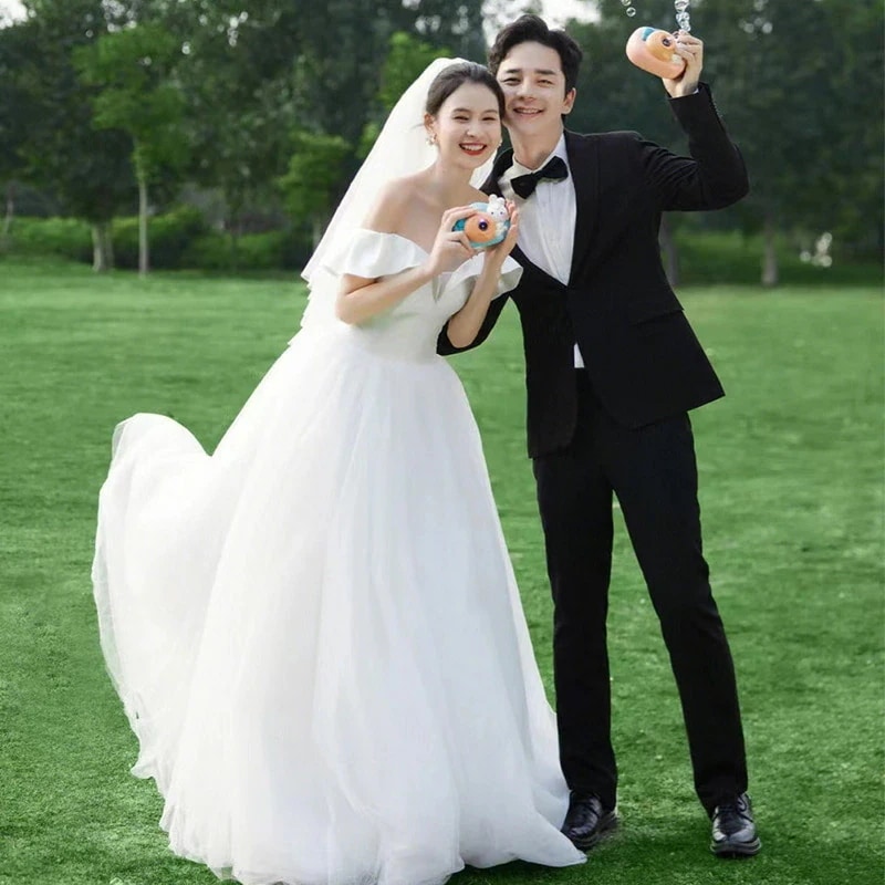 [3日出荷 最安値]超人気結婚式ドレス 高級感 可愛い パーティードレス ウェディングドレス 前撮りドレス 後撮り フォトウェディング撮影 花嫁ドレス ロング きれいめ 二次会ドレス カラードレス 演