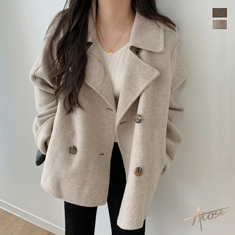 【2点購入で150OFF】【短納期】ショートコート レディース 秋冬 ジャケット ゆったり 体型カバー 軽量 ショート丈 保温 あったか おしゃれ コート ライトアウター ゆるシルエット 防寒コート