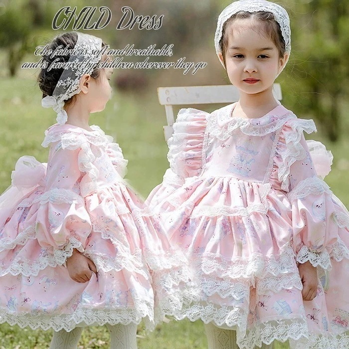 新品限時!優!惠!A343ロリータワンピース 女子 子供服 プリンセスドレス キッズドレス ベビーロリータドレス 可愛い 赤ちゃん お宮参り 結婚式 ピアノ発表会 誕 七五三 Lolita ロリータ