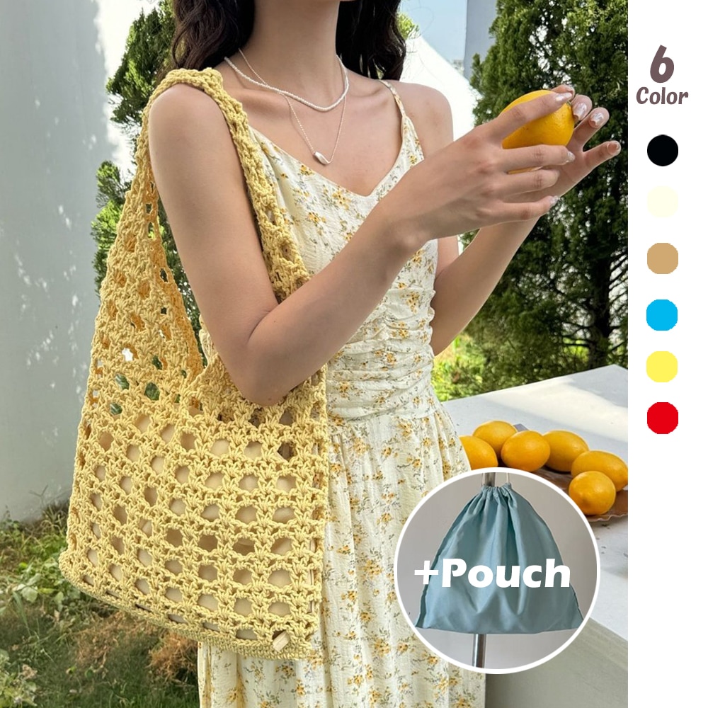 [夏カバン]ハチュ メッシュショルダーバッグ 5,900円