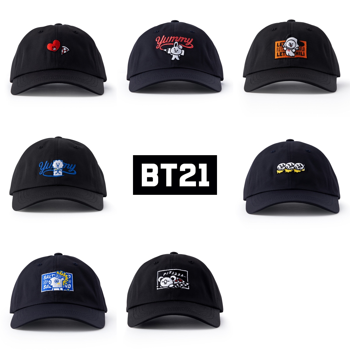 Qoo10] BT21 [BT21] バイト刺繍ボールキャップ