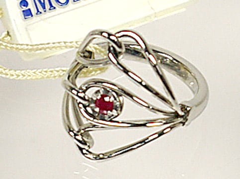1713＃16ANELLO 1PONT RUBY RING