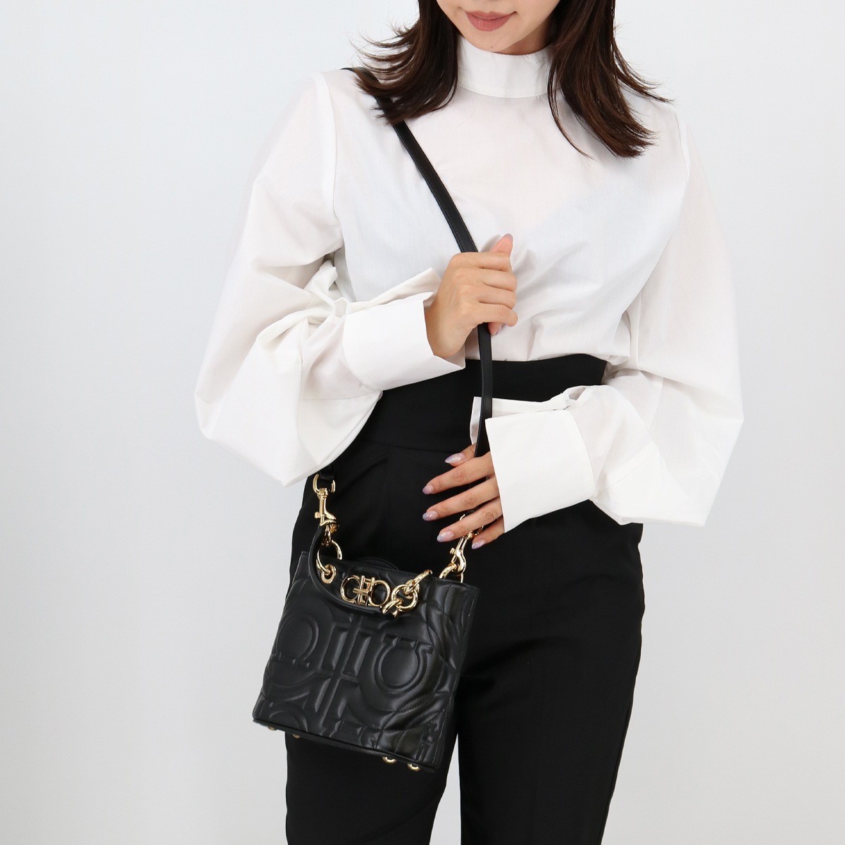 211978 0754395 マトラッセ ガンチーニ トップハンドルバッグ ハンドバッグ ショルダーバッグ 2WAY キルティング