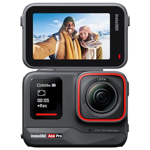 Insta360 Ace Pro - アクションカメラ 防水 1/1.3インチセンサーと5nmAI チップ搭載 AIノイズリダクション 圧倒的な画質 4K120fps 2.4インチフリップ式スクリーン