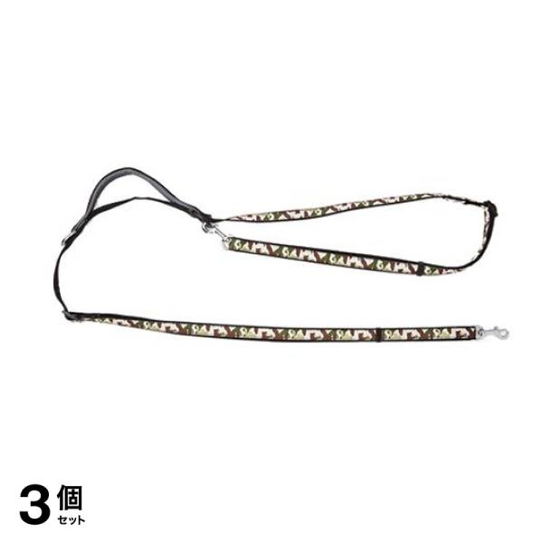 ペティオ エシカルドア 迷彩ショルダーリード 犬用引き紐 ブラック 1本入 (W57810) 3個セット