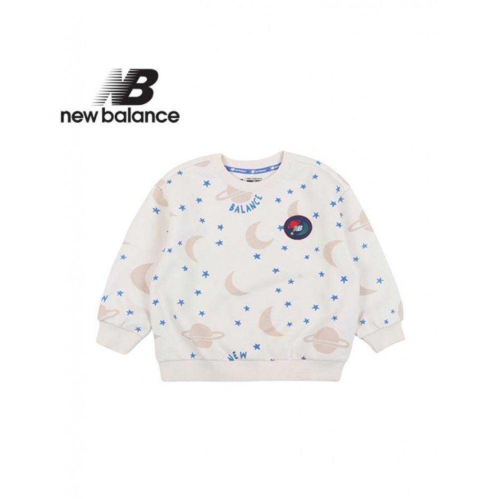 ニューバランスキッズスペースプラットフォームパターン起毛スウェットシャツ (NK9CC4601U-39) _アイボリー