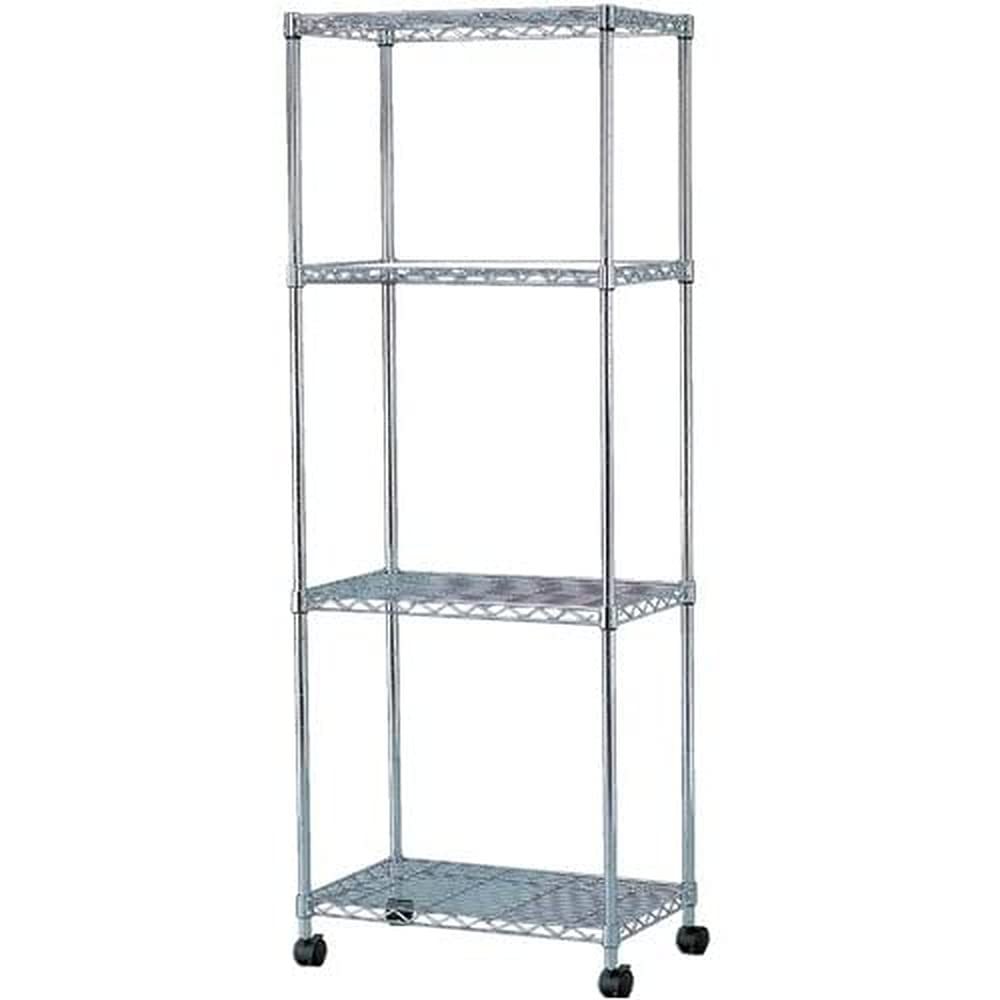 アイリスオーヤマ ラック メタルラック本体 4段 キャスター付き 幅55×奥行35×高さ149cm ポール径19mm メタルミニ スチールラック サビに強い 防サビ加工 銀 棚 MTO-5515C 7,767円