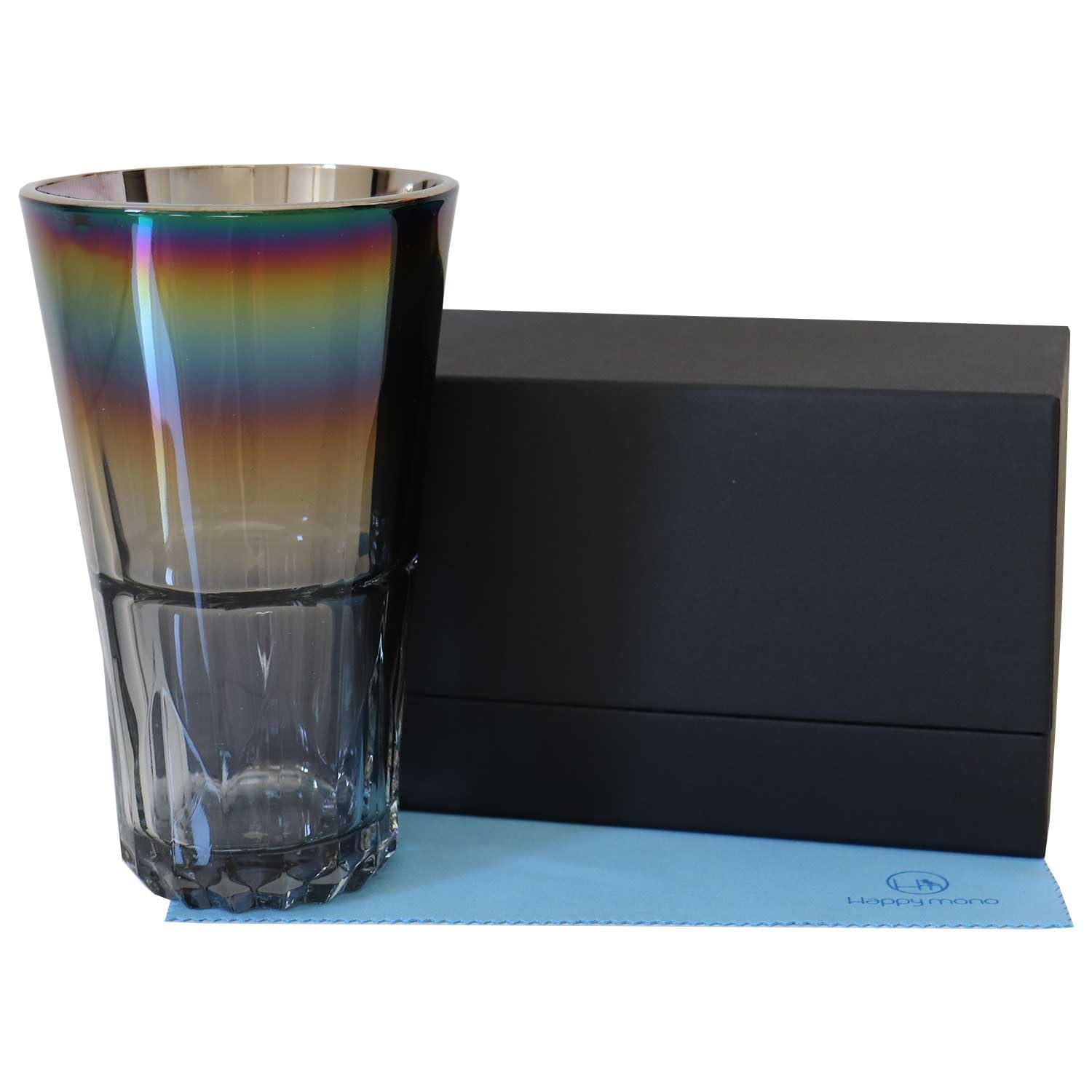 PROGRESS タンブラーグラス チタンミラー 日本製 ギフト 父の日 プレゼント ウィスキー ワイン お酒がまろやかに クロス付 (Sublime Infinite)
