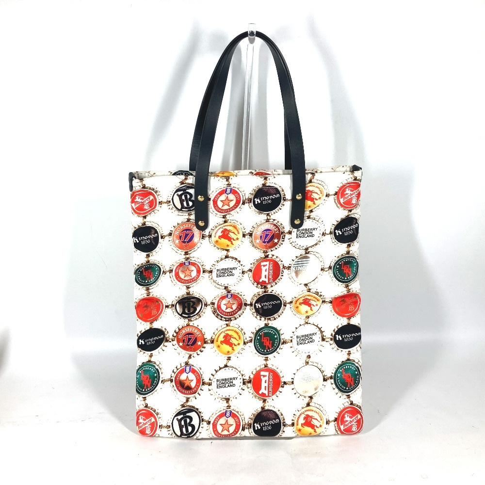 ショルダーバッグ 8022365 ロゴ トートバッグ カバン 縦型 ナイロン/レザー マルチカラー