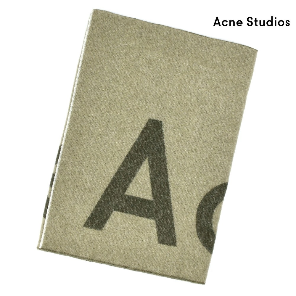 アクネストゥディオズ Acne Studios 274176-BOH000 SCARF FOREST GREEN/LIGHT BEIGE ウール 大判ストール マフラー スカーフ レディース[2741 18,340円