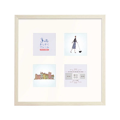 他サイト： 3WAYましかくフレーム 30角 ホワイト 106-334の商品画像