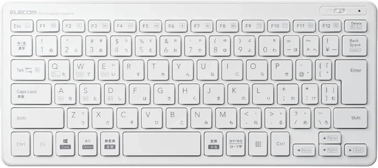 TK-FBP100WH [ホワイト]Bluetooth薄型ミニキーボード