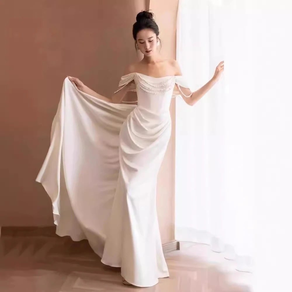 ワンピース パーティードレス 二次会 成人式 ウェディング 演奏会 結婚式 ロングドレス 白 60 花嫁 【今恋】ウェディングドレス メガ割 前撮り サイズオーダーメイド可能 お呼ばれ