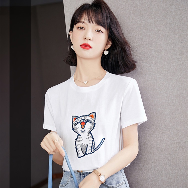 Tシャツ特集人気 夏服 可愛い Tシャツ トップス 21 おしゃれ 着痩せ 半袖 夏 爽やか 百掛け T Shirt 21新商品入荷 韓国ファッション