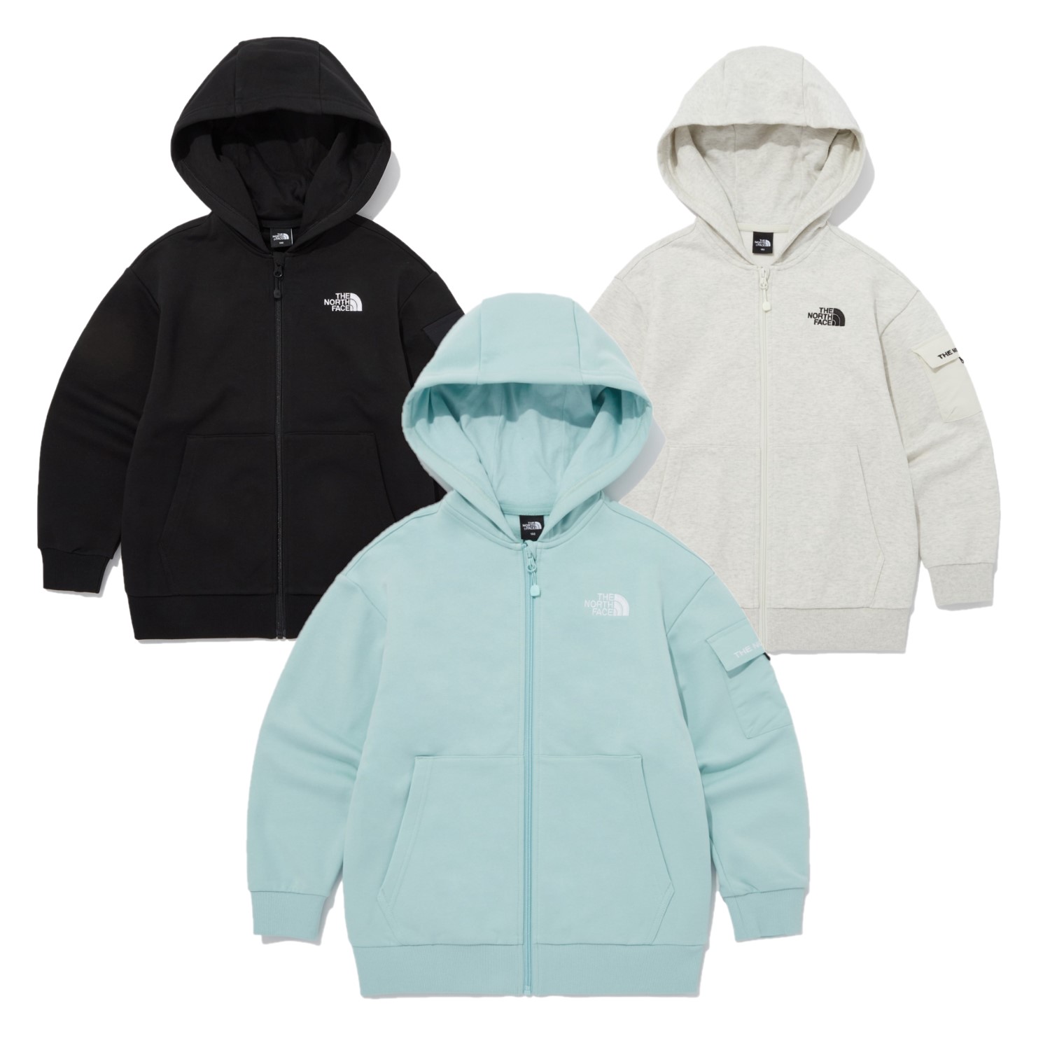 [人気キッズ] KS ESSENTIAL ZIP UP子供フード集業3色