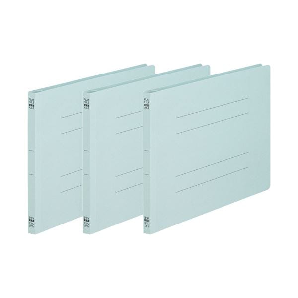 （まとめ）TANOSEE フラットファイル（ノンステープルタイプ）A4ヨコ 150枚収容 背幅18mm 青 1パック（3冊）(×30セット)