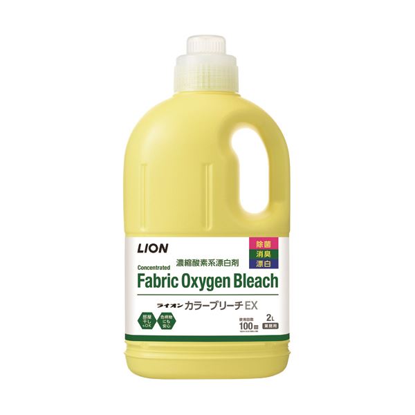 （まとめ）ライオン カラーブリーチEX 本体 2L 1本(×10セット)洗濯洗剤