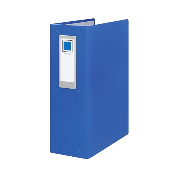 (まとめ) コクヨ チューブファイル(ロングボディ) 片開き A4タテ 2穴 800枚収容 背幅108mm 青 フ-L680NB 1冊 (×10セット)