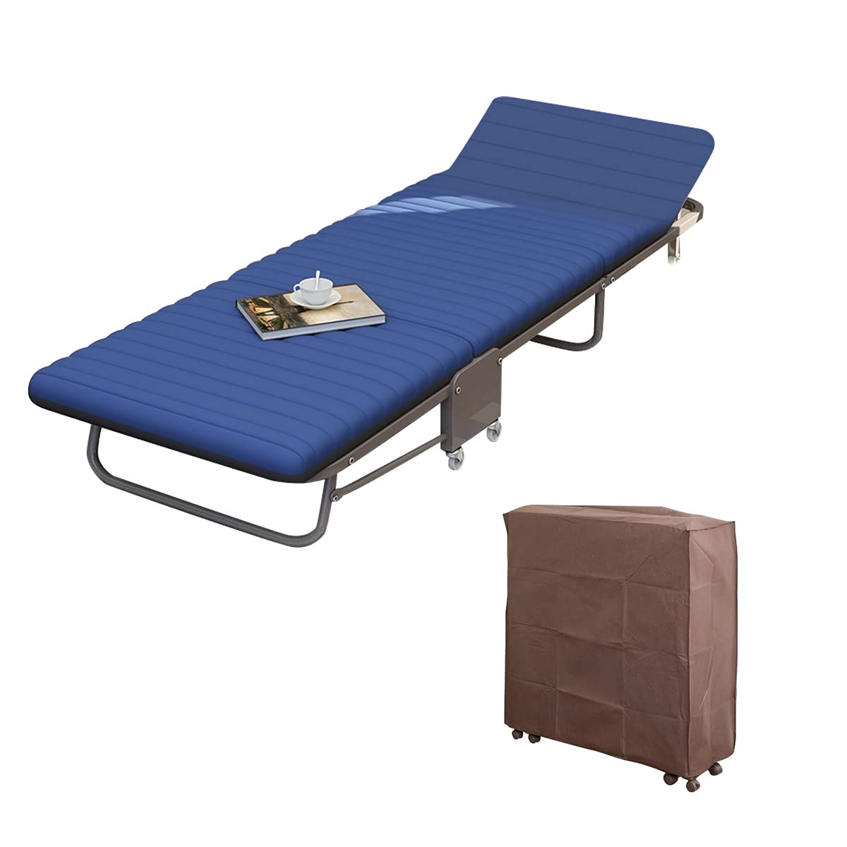 おりたたみベッド コンパクト 折りたたみ シングル 簡易ベッド 折り畳み ベッド マットレス付き 組立不要 軽量[メーカー一年保証]