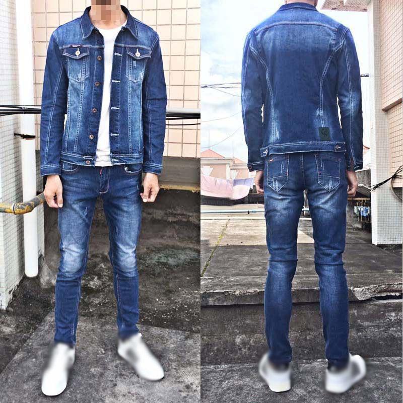 カーゴパンツセット デニム 長袖 上下セット 耐久性 ジャケット ズボン 作業服 メンズ